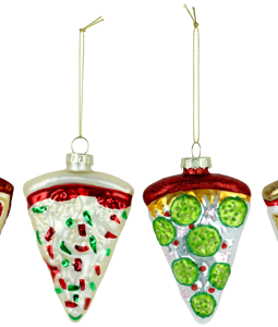 8631 GLASS JEWELRY PIZZA S/4